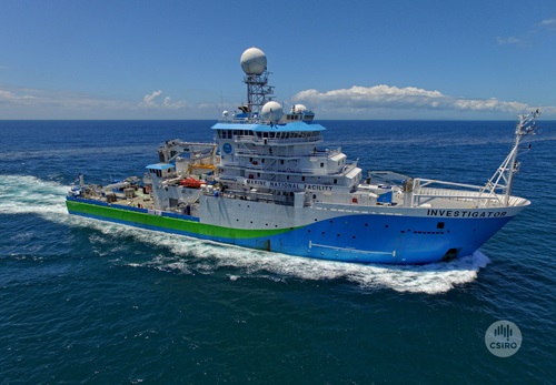 CSIRO's research vessel Investiagor on the water