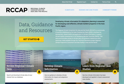 A screenshot of the RCAP website portal.